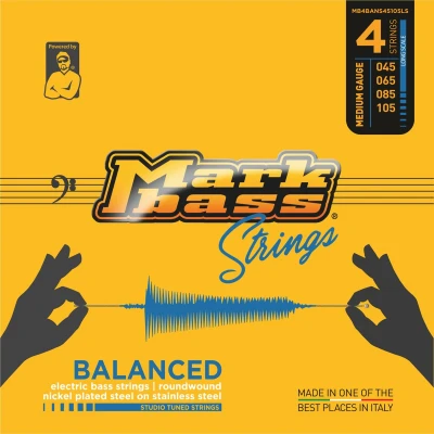 Afbeelding van Markbass Balanced Series Strings 4s 45 105 Snarenset voor 4 string basgitaar