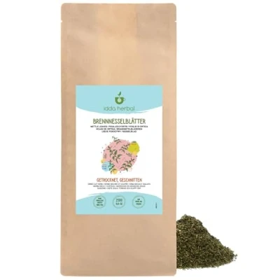 Afbeelding van Brandnetelkruid (250 g), losse thee, zacht gedroogde en gesneden brandnetelbladeren, 100% natuurlijk zuiver voor de bereiding van kruidenthee, brandnetelthee, kruidenthee
