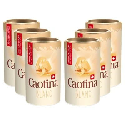 Afbeelding van Caotina Chocoladewit cacaopoeder voor warme chocolademelk met Zwitserse witte chocolade fijnste duurzame en gecertificeerde cacao (6 x 500 g)