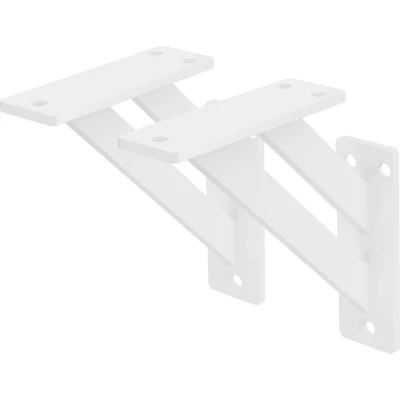 Afbeelding van Plankdrager set van 2 120x120 mm wit aluminium ML design