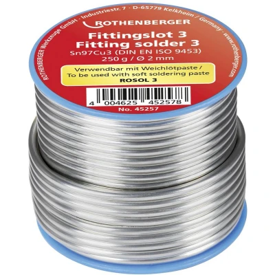Afbeelding van Rothenberger 45255 Soldeertin Spoel Sn97Cu3 250 g 3 mm