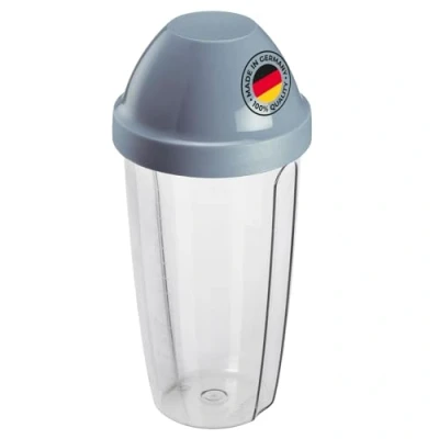 Afbeelding van Westmark 3090227B Shakerkom met afneembare mengschijf, 0,5 l, hoogte 18,7 cm, BPA vrije kunststof, maxi, transparant, blauw