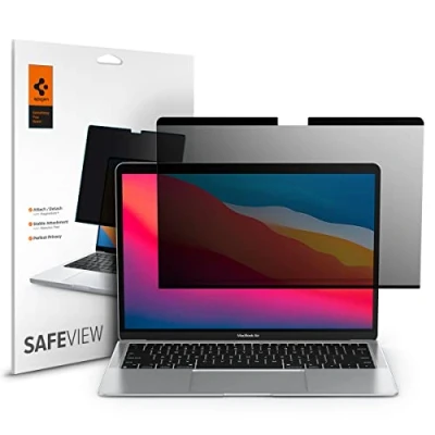 Afbeelding van Spigen SafeView Magnetisch privacyfilter voor MacBook Pro 13 inch (2017 2021), Air 13&quot; (2018 privacyfilter, verblinding, anti vingerafdruk