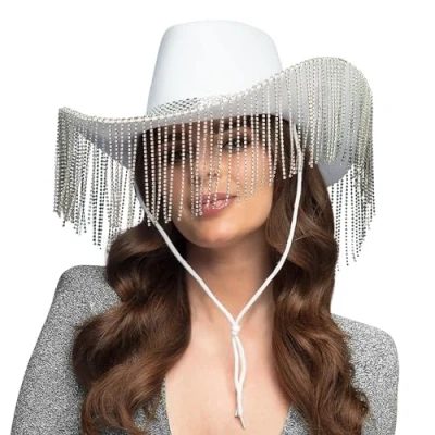 Afbeelding van Boland Hoed Showgirl Wit 59 Volwassenen Unisex Festival Bride to be