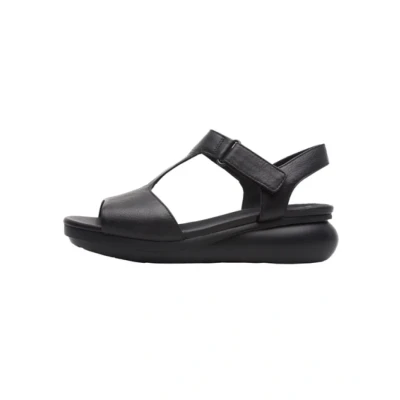Afbeelding van Camper Balloon Sandalen met sleehak, Dames, Maat: 36, Black Leer