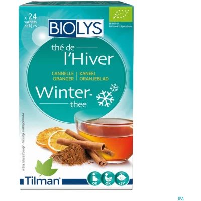 Afbeelding van Biolys Winterthee Kaneel Oranjeblad 24 Zakjes