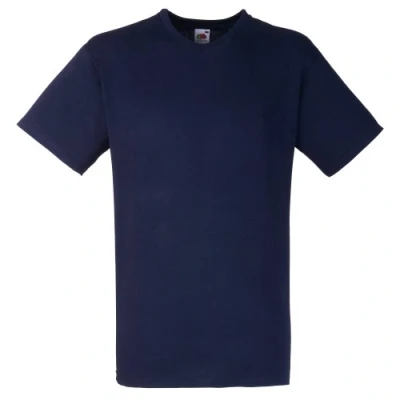 Afbeelding van Fruit Of The Loom Heren Valuegewicht V hals, T shirt met korte mouwen. (Marine) Maat M