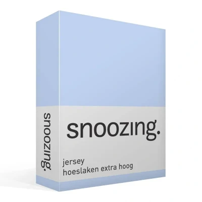 Afbeelding van Snoozing Jersey Hoeslaken Extra Hoog 100% gebreide katoen 90x210/220 cm Hemel