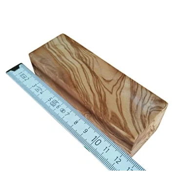 Afbeelding van D.O.M. Olijfhouten Blok voor DIY Projecten 4 x 12 cm, Perfect Mesheften en Penhouders