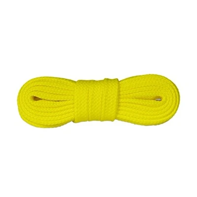 Afbeelding van Kaps Sneakers Veters, duurzame kwaliteit schoenveters voor casual schoenen, gemaakt in Europa, 1 paar, vele kleuren en lengtes (120 cm 47 inch 7 tot 9 oogparen/Geel)
