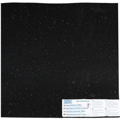 Afbeelding van Nedco® Trillingsmat voor Was/Droogmachine rubber 60x60cm Zwart