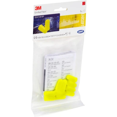 Afbeelding van 3M E A R ES 01 001 Rsoft Yellow Neon onderhoudsvrije oordoppen kleinverpakking 36dB (5st)