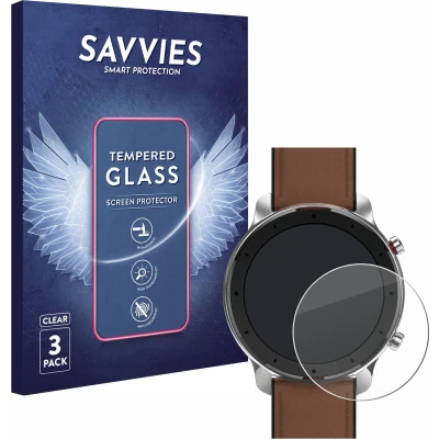 Afbeelding van Savvies Gehard glazen schermbeschermer, Smartwatch beschermfolie, Transparant