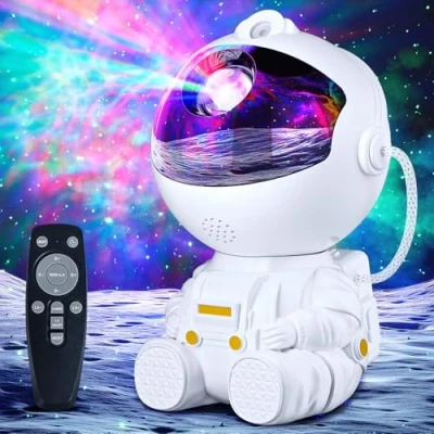 Afbeelding van TOCVEOE Astronaut Projector Hemel Ster Galaxy Nachtlampje Kinderen Slaapkamer 8 Nevel 2 Sterren Timers Helderheid en Snelheid Instelbare Intelligente Afstandsbediening 360 Draaibaar voor