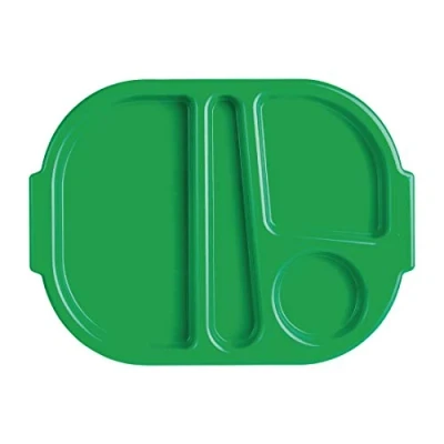Afbeelding van Olympia Kristallon dienbladen met vakken 37,5x27,8cm groen (10 stuks)