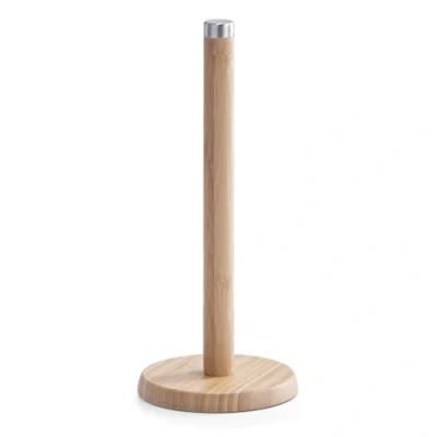 Afbeelding van Zeller keukenrolhouder bamboe hout rond 16 x 32 cm keukenpapier houder