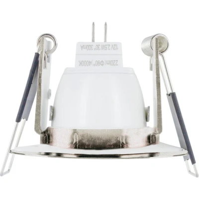 Afbeelding van Integral Evofire Mine Inbouwspot Ø6.4cm Satin Nikkel IP65 Zaagmaat 4.5cm Voor MR11 GU4 of PAR11 GU10 Ø3.5cm