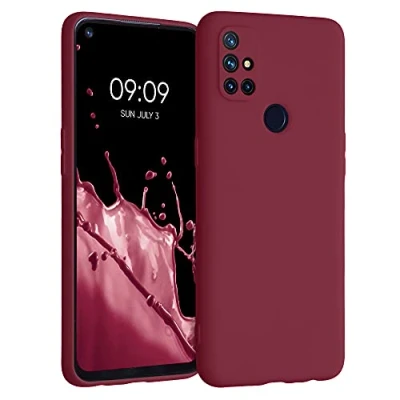 Afbeelding van kwmobile telefoonhoesje geschikt voor OnePlus Nord N10 5G Hoesje smartphone Back cover in wijnrood