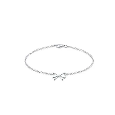 Afbeelding van Elli BOW Basic Armband silvercoloured, Dames, Maat: 18, Silver coloured