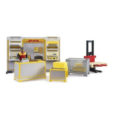 Afbeelding van Bruder DHL Shop met Handpallet en Accessoires