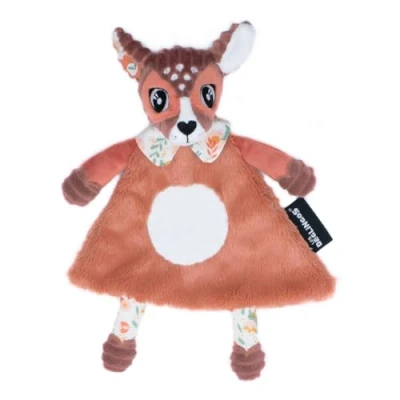 Afbeelding van LES DÉGLINGOS Knuffeldier Baby Melamelos la Biche Pluche dier voor baby&#039;s en kinderen Ultra zachte stof Cadeau jongens meisjes Geschikt vanaf de geboorte 25 cm Gerecycleerde