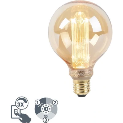 Afbeelding van LUEDD LED lamp G95 E27 5W 1800K amber 3 staps dimbaar