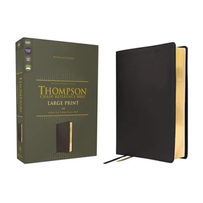 Afbeelding van ESV, Thompson Chain Reference Bible, Large Print, Leathersoft, Black, Red Letter