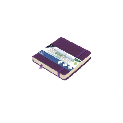 Afbeelding van Kangaro schetsboek 12x12cm purple heart met elastiek en lint K 861252