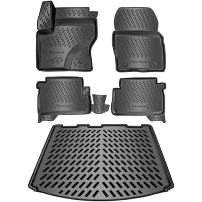 Afbeelding van ELMASLINE Rubberen mat en kofferbakmat, antislip met 5 cm hoge rand, accessoires