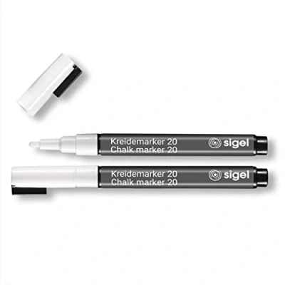 Afbeelding van Sigel BA178 Krijtmarker Wit 1 mm, 2 mm