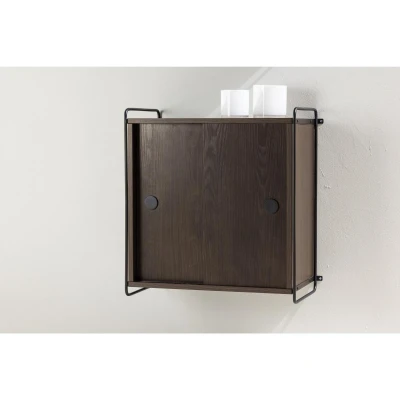 Afbeelding van Stefano hangende opbergkast 60 x 68 cm mokka