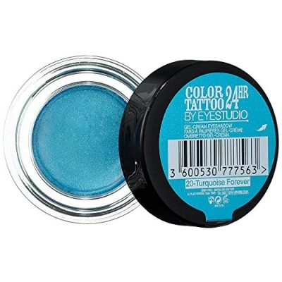 Afbeelding van Maybelline New York Color Tattoo 24H 20 Turquoise Forever Blauw Langhoudende Crème Oogschaduw 53 gr.