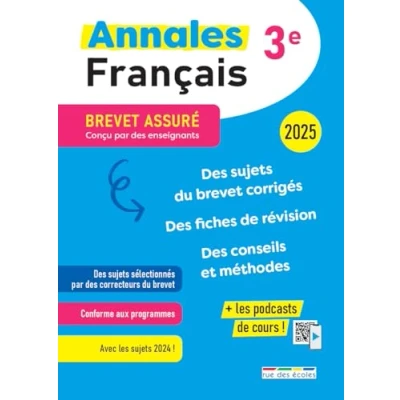 Afbeelding van ANNALES BREVET FRANCAIS 3E