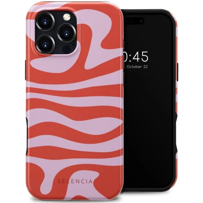 Afbeelding van Selencia Hoesje Geschikt voor iPhone 16 Pro Max Vivid Backcover MagSafe Dream Swirl Pink
