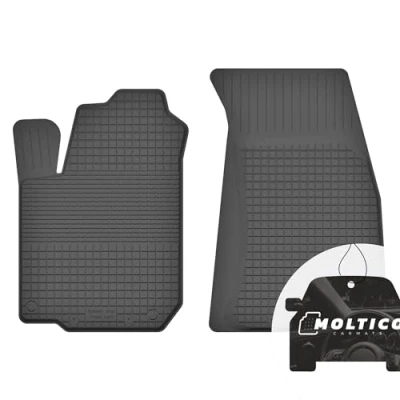 Afbeelding van Set van 2 rubberen vloermatten met rand perfecte pasvorm geschikt voor Dacia Sandero I 2008 2012