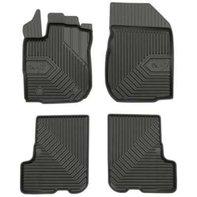 Afbeelding van M MOTOS Rubberen vloermat voor Dacia Sandero II 2012 2020, verbetert je reiscomfort met de zwarte antislip mat Auto nr. 77 automat alle weersomstandigheden, bescherming tegen vuil