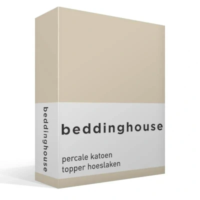 Afbeelding van Beddinghouse Percale katoen Topper Hoeslaken 90x220 Naturel