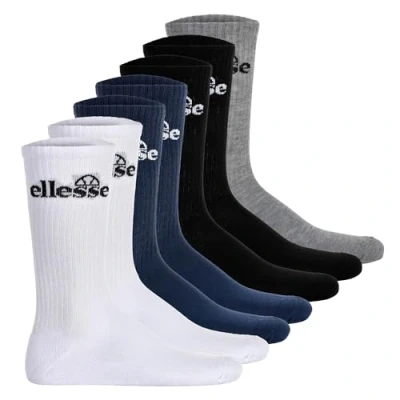 Afbeelding van Ellesse Trego Sport Sock Crew Socks Unisex Sportsokken Tennissokken Geribde manchetten Logo 7 paar, Meng