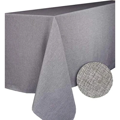 Afbeelding van Calitex Rechthoekig tafelkleed, polyester, grijs, 300 x 150 cm
