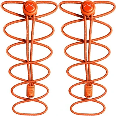 Afbeelding van CampTeck U7193 Veters, zelfborgend, elastisch, met vergrendelingssysteem zonder knopen, oranje, 1 paar