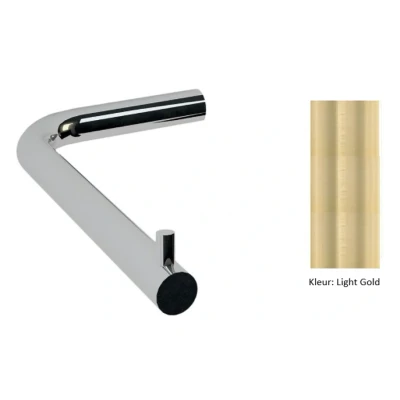 Afbeelding van Waterevolution Flow Toiletrolhouder zonder klep PVD geborsteld light gold T130WGE