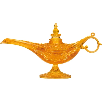 Afbeelding van Crystal Puzzle magische lamp 3D geel transparant design 39 delen bouwset voor kinderen en volwassenen HCM Kinzel