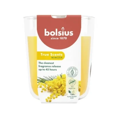 Afbeelding van Bolsius geurglas mimosa geurkaars 97/85 (45 uur) True Scents
