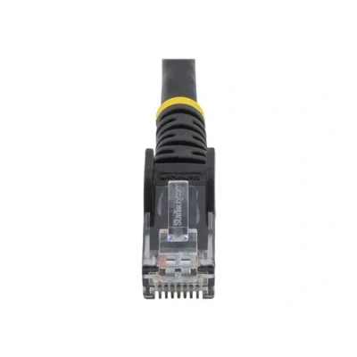 Image de StarTech.com Câble Ethernet CAT6 2m LSZH (Low Smoke Zero Halogen) Cordon RJ45 UTP Anti accrochage 10 GbE LAN Réseau Internet 650MHz 100W PoE Noir Snagless 24AWG (N6LPATCH2MBK) de raccordement RJ 45 (M) pour 2 m
