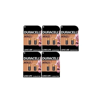 Afbeelding van 10 x Duracell MN21 (5 lampen met 2 batterijen) batterijen (A23/23A/V23GA/LRV08/8LR932)