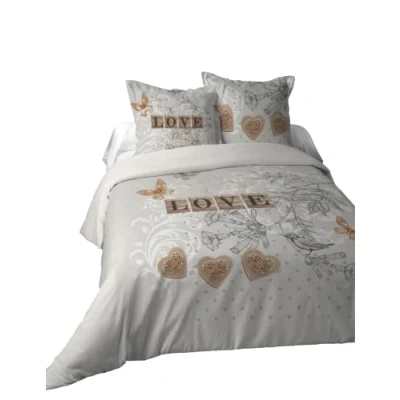 Image de Stof Parure de lit CLEMENCE en coton beige 220x240 cm