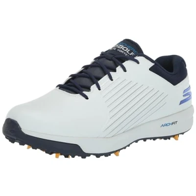Afbeelding van Skechers Elite Vortex Basketbalschoenen voor heren, Witte synthetische blauwe rand