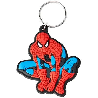 Image de Spider Man porte clés caoutchouc Crouch 6 cm