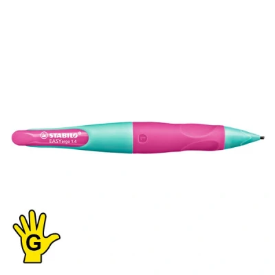 Image de Stabilo Easy Ergo portemine 1,4 mm version gaucher turquoise/rose