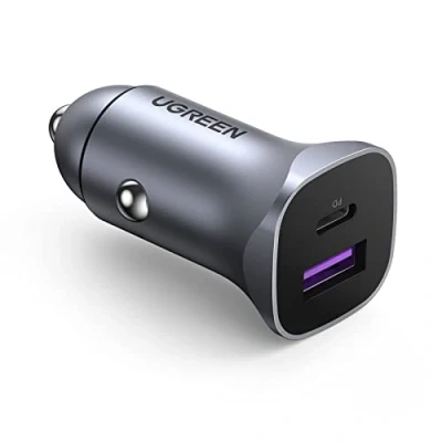 Afbeelding van UGREEN 3.4A Autolader 30W Snellader met Power Delivery en Quick Charge
